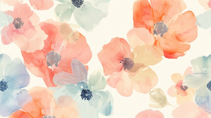 Watercolor Floral Composition