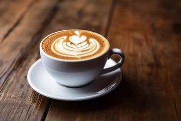 Foto op Plexiglas cup of cappuccino © MDQDigital