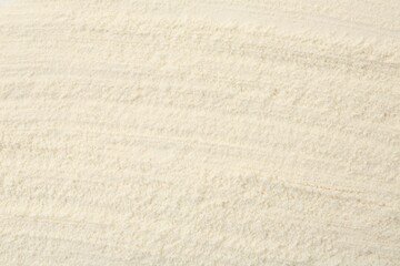 Fototapeta na wymiar Texture of baking powder as background, top view