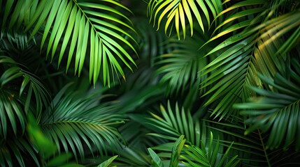 Fototapeta na wymiar palm leaves background 