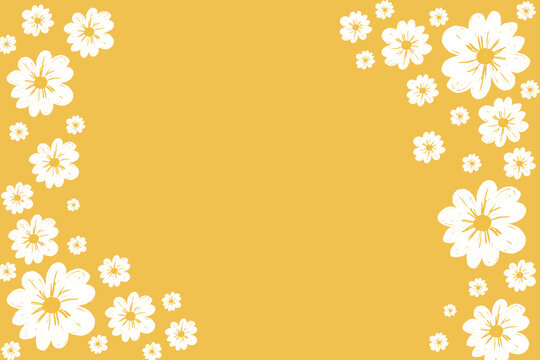 background, flower, flores, daisies, margaritas, fondo, ilustración, amarillo, primavera, verano, alegría