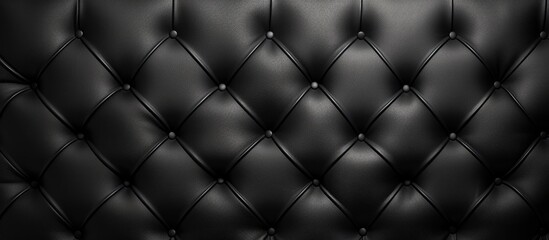 A luxurious buttoned black leather chair is featured in this black and white image. The intricate detailing of the leather upholstery adds a sense of sophistication and style to the piece.