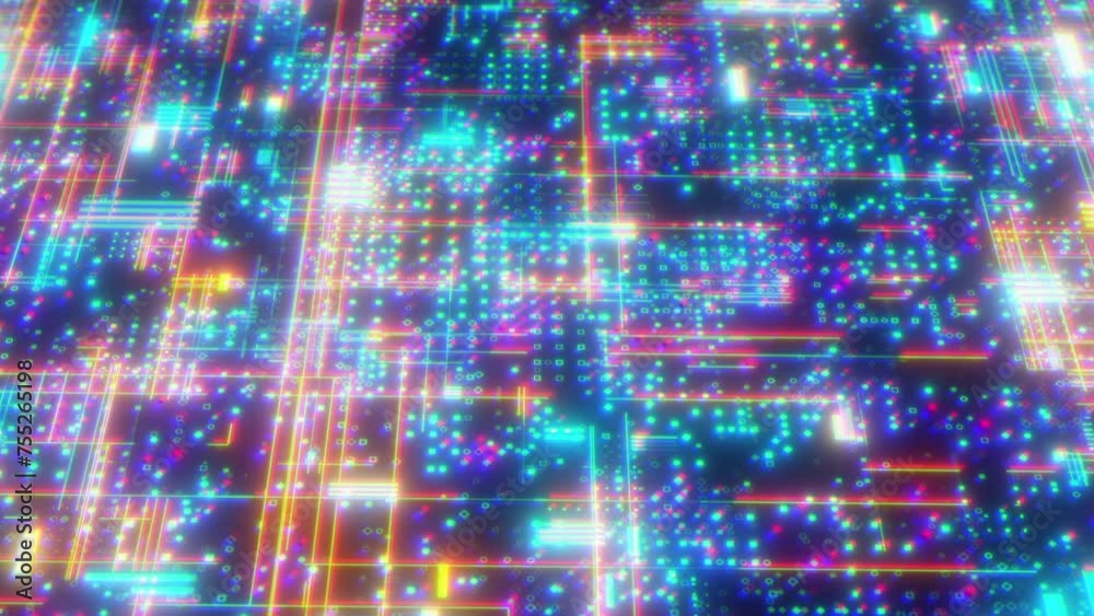 Poster technology background with dots and lines. computer generated 3d render