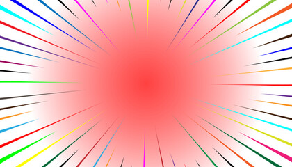Manga speed burst frame radial anime speed lines vector illustration.