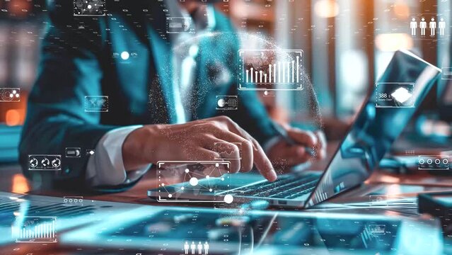 Smart city, digital world and global communication network concept. 6G Business Graph. global business.