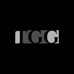 TGG initial logo design vector