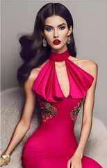 model in dress. generative ai