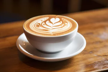 Foto op Plexiglas cup of cappuccino © MDQDigital