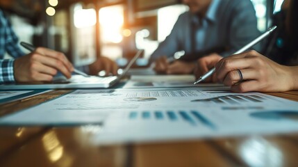 Team of Business Executives at the Table created with Generative AI Technology, ai, generative