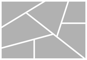 Pictures or photos frame collage. comics page grid layout abstract photo frames and digital photo wall template