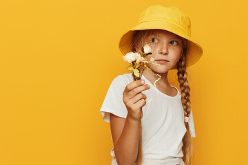 Sweet Summer Delights: Adorable Caucasian Girl Indulging in Tasty Ice Cream with a Fashionable Twist