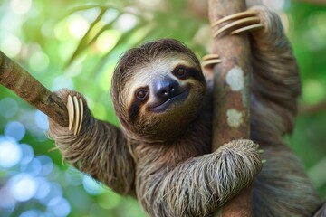 Perfect portrait of wild animal in the Rainforest .