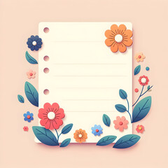 Mockup Greeting card, invitation card, birthday card, wedding invitation Concept with flower beside the paper 