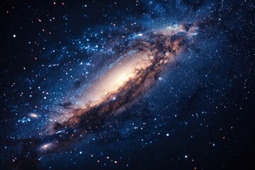 Obraz premium Whirlwind Spiral Galaxy Background with Stellar Dance
