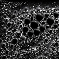 black bubbles or orbs nackground