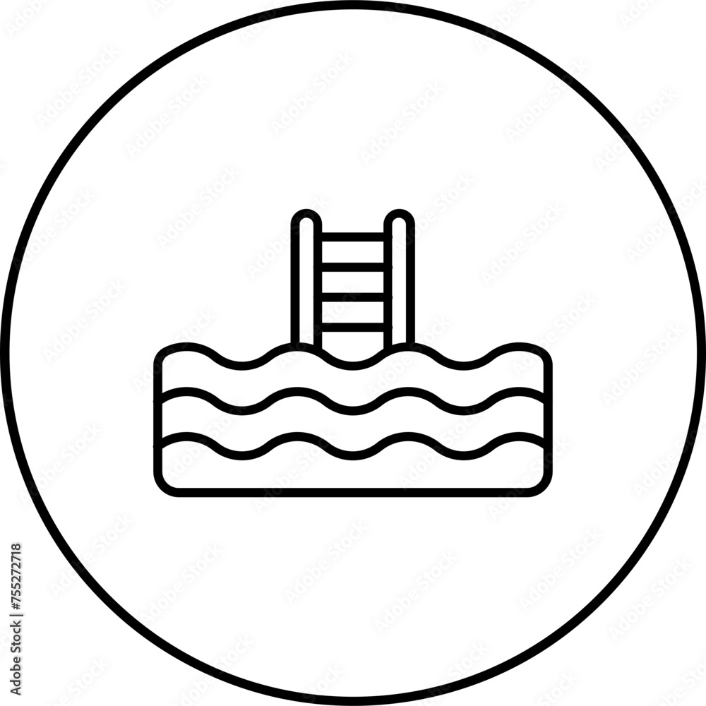 Sticker Swimming Pool Icon