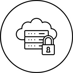Obraz premium Secure Server Icon