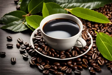 Crédence de cuisine en verre imprimé Café cup of coffee