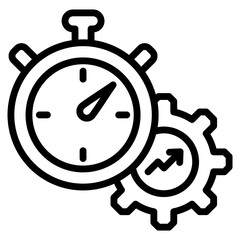 Stopwatch Icon Element For Design