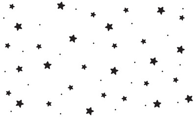 pattern of star doodle. Star hand drawn. Starry background. Vector seamless pattern with stars. Vector EPS 10.	