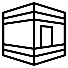 kaaba icon. islam icon