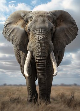 large elephant walking grass long stunning crimson tide fan auction greeting warmly intercrossed animal