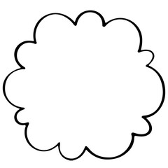 シンプルな吹き出し_雲