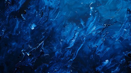 blue black abstract white dot turbulent deep young chakra glaciers thick impasto technique album cover royal - obrazy, fototapety, plakaty