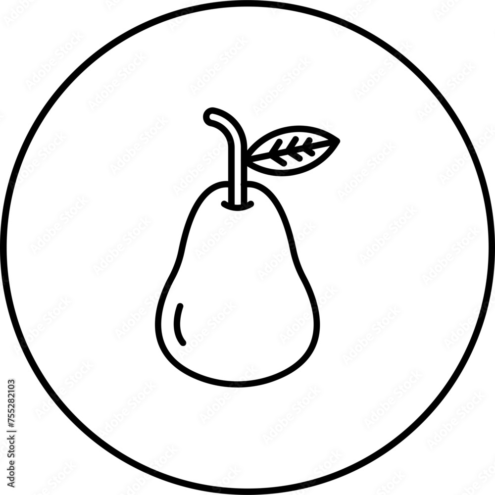 Sticker Pear Icon