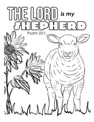 Biblical coloring illustration, Fun animal collection in cartoon outlines perfect for coloring books and children's designs