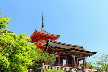 Fototapeta premium 日本の原風景 清水寺, 京都,五重塔