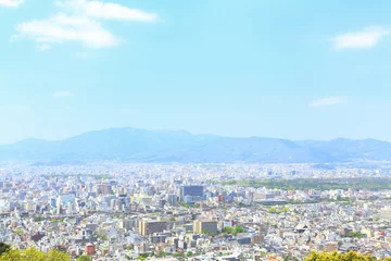 Poster de jardin Bleu clair 旅行、観光イメージ　京都　都市風景