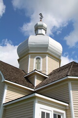 church steeple, Ukrainian Cultural Heritage Village, Alberta