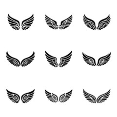 Fototapeta na wymiar wing, wings, badge, eagle, bird, bird wings, angel wings