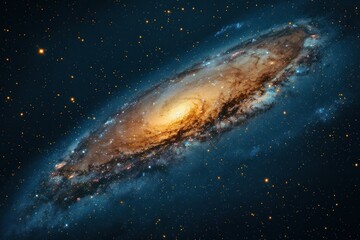 Ephemeral Spiral Galaxy Background with Nebulous Glitter