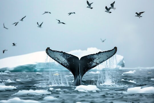 tail whale out deep icebergs magical runes flying business products supplies idyllic fins icy cavern birds away sails
