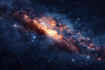 Tranquil Spiral Galaxy Background with Cosmic Tranquility