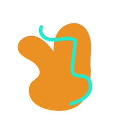 Fototapeta premium Orange Abstract Shapes Vectors