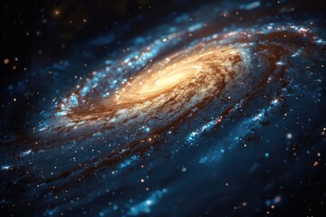 Cosmic Spiral Galaxy Background with Celestial Elegance