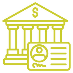 Bank Account Icon Element For Design