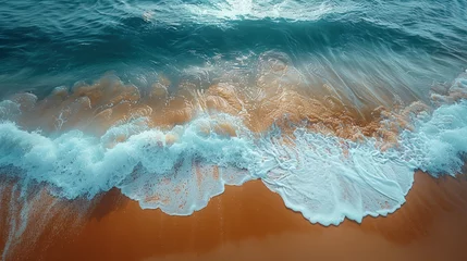 Foto op Plexiglas top view of the sea shoreline © Jirawatfoto