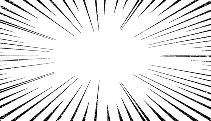Naklejka premium Manga speed burst frame radial anime speed lines vector illustration.