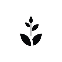 sprout floral logo icon