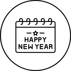 Happy New Year Icon