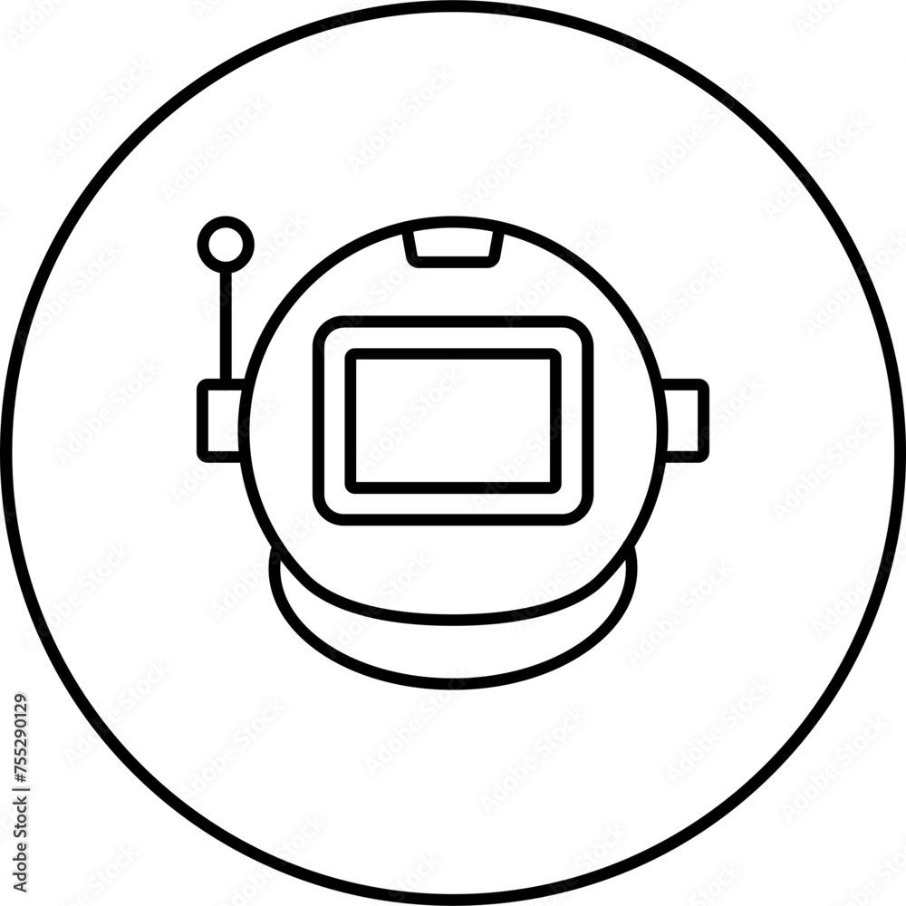 Wall mural Space Helmet Icon