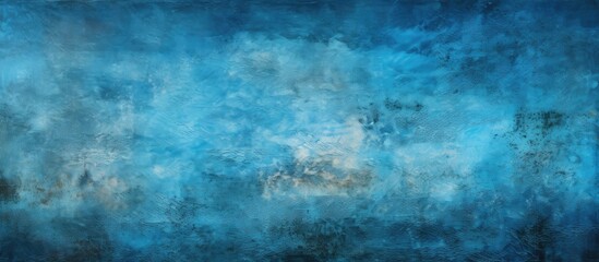 An electric blue background with a textured painting pattern creates a symmetrical horizon of darkness, blending tints and shades in visual arts and science