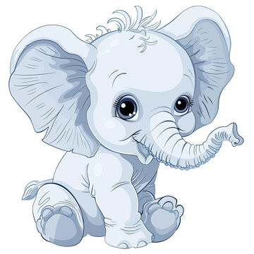  A Baby Elephant Trying To Use Its Trunk, Isolated Transparent Background Images
