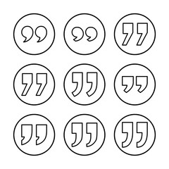 Quote icon vector illustration. Quotation mark sign and symbol