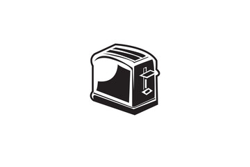toaster vector simple background black transparant