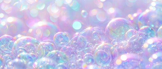 Fototapeta na wymiar Colorful Soap Bubbles Background